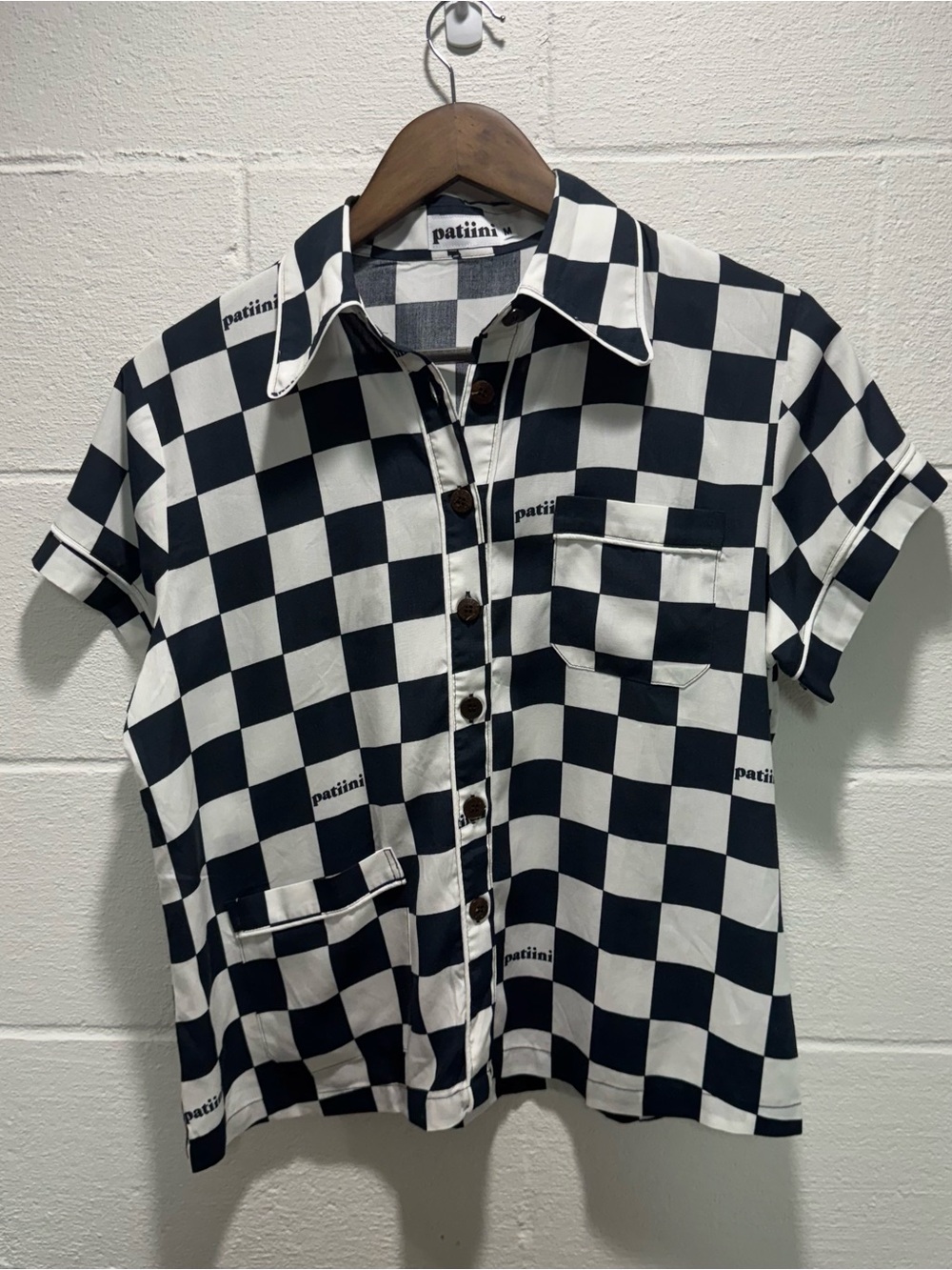 Patiini Bamboo Rayon Checker Pajama Lounge Set M